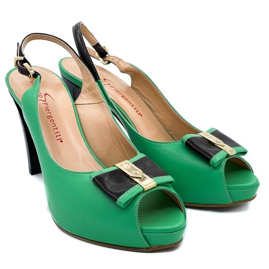 Босоножки Giorgio Piergentili зеленые - фото 7, 