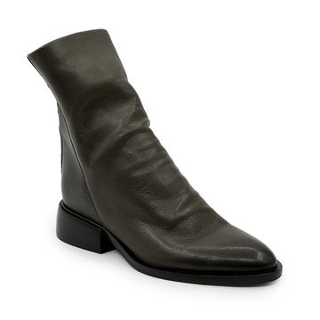 Ботильоны MIMMU зеленые кожаные демисезонные - фото 2, M558M7 MIM MILITY