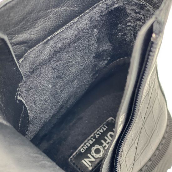 Ботинки Tuffoni черные кожаные Байка - фото 7, 