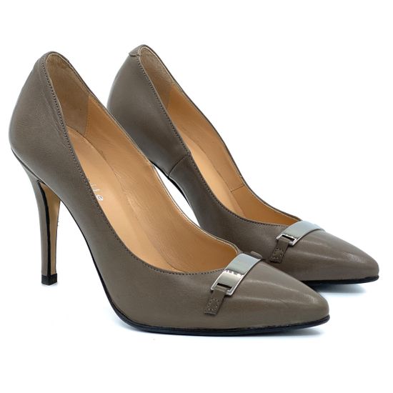 Туфли Isabelle бежевые кожаные - фото 7, A323РАЗНОТОН ISAB