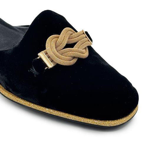 Сабо NILA NILA черные велюровые - фото 6, PERF08S NIL