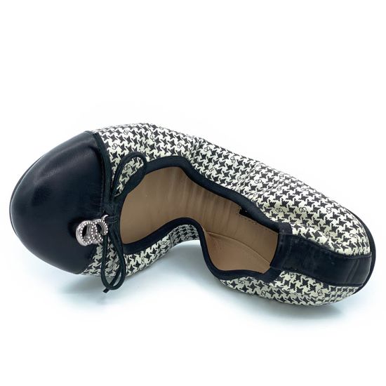 Балетки Giada Gabrielli черно-белые кожаные - фото 4, 