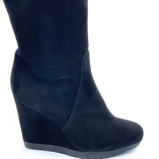 Сапоги Kelton черные замшевые МЕХ - фото 4, G4334M KEL