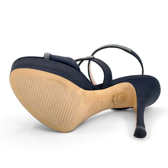 Босоножки Tiffi черные текстильные - фото 4, 