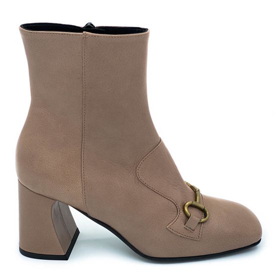 Ботильоны Jeannot бежевые кожаные демисезонные - фото 1, 84141 JN