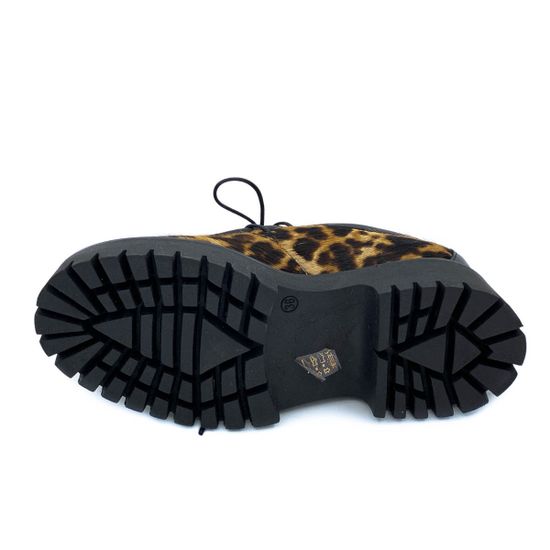 Полуботинки Mimmu черно-коричневые пони демисезонные - фото 4, E007E2 MIM LEO