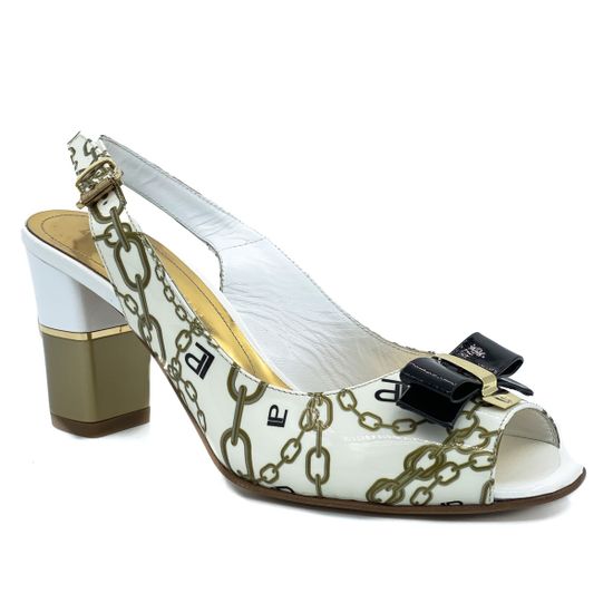 Босоножки Loretta Pettinari белые из лакированной кожи - фото 2, 