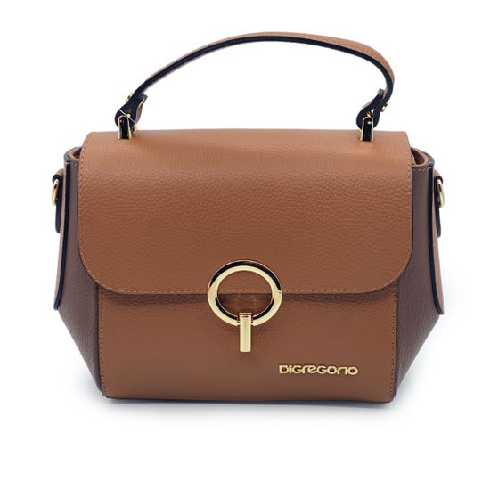 Сумка Di Gregorio рыжая кожаная - фото 1, 