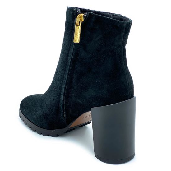Ботильоны DiGiada черные замшевые МЕХ - фото 3, 1424 GIA