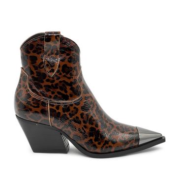 Ботильоны казаки MIMMU наплак принт &quot;леопард&quot; демисезонные - фото 1, M860M1 MIM LEO