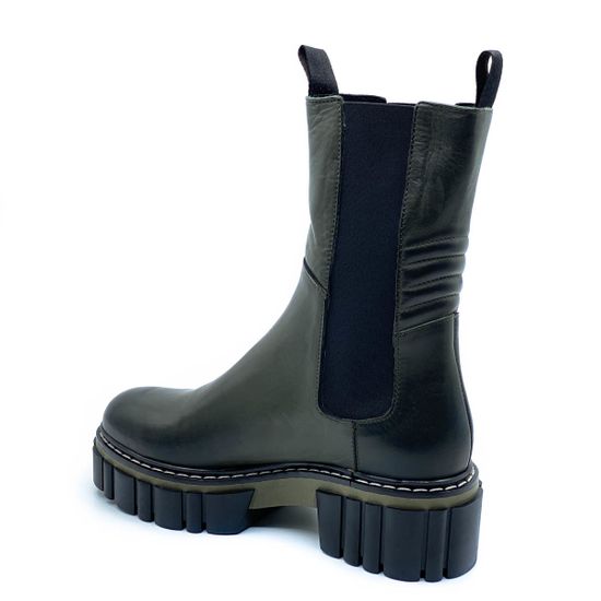 Ботинки челси Mimmu зеленые кожаные демисезонные - фото 3, E502E3 MIM VERDE