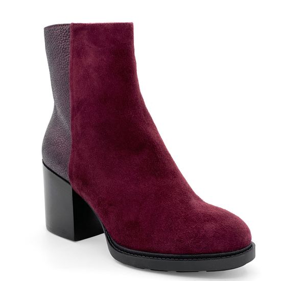 Ботинки Cover бордо замшевые МЕХ - фото 2, 751911-2 COV