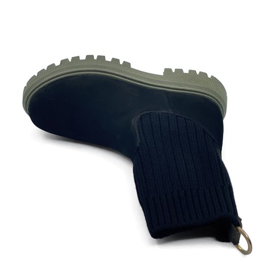 Ботинки Nila Nila черные кожаные на меху на зеленой подошве - фото 5, ZN26285M NIL NERO VERDE