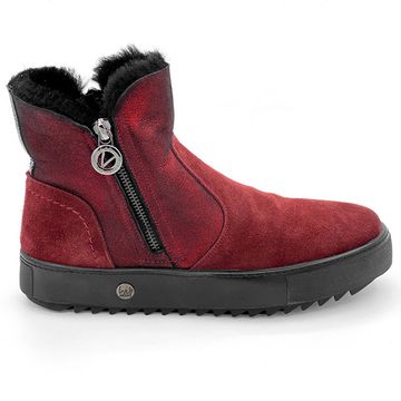 Ботинки Lab Milano бордовые замшевые МЕХ - фото 1, A13309-2 LAB