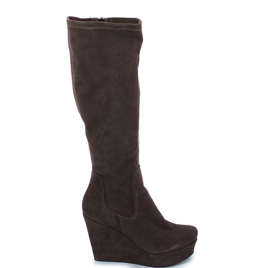 Сапоги Kelton коричневые замшевые МЕХ - фото 1, A0942M KEL