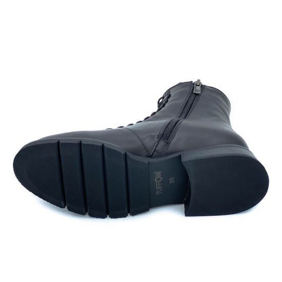 Ботинки Tuffoni черные кожаные Байка - фото 4, 