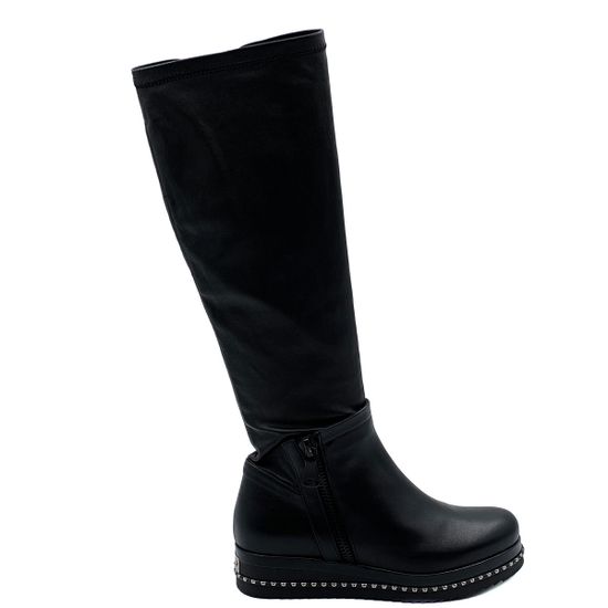 Сапоги Mara черные кожаные демисезонные - фото 1, 670FORMI MR