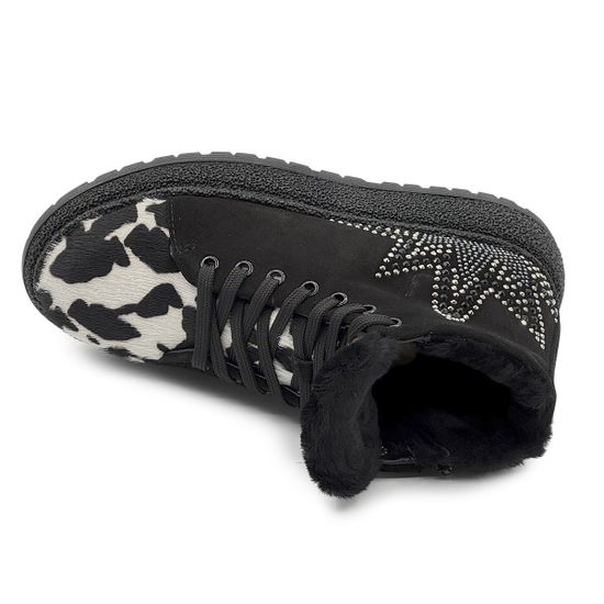 Ботинки NILA&amp;NILA черные замшевые на меху - фото 5, NO9007M NIL NERO