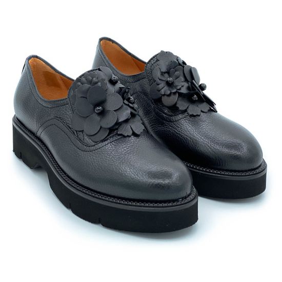 Полуботинки Donna Soft черные кожаные демисезонные - фото 7, DS1005 DS NERO