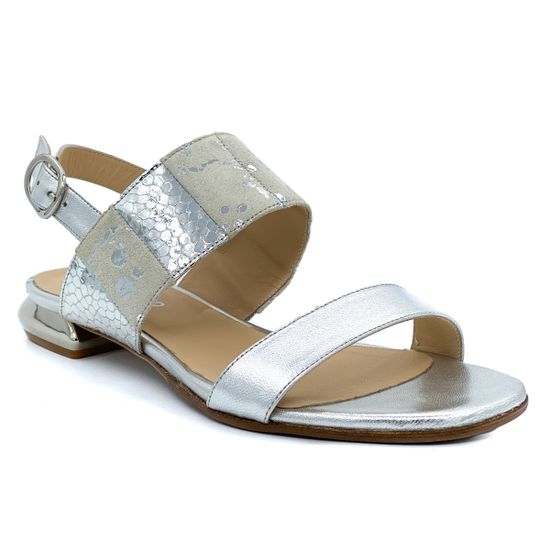 Босоножки Rosso Nero серебро - фото 2, 