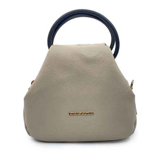 Сумка Di Gregorio бежевая кожаная - фото 1, 