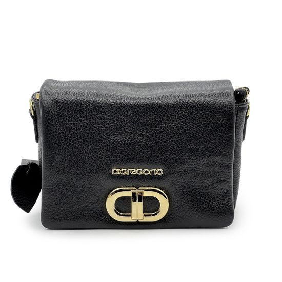 Сумка кросс-боди Di Gregorio черная кожаная - фото 1, 8940 DG NERO