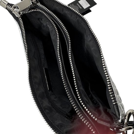 Клатч Renato Angi серебристый кожаный с плетением - фото 5,