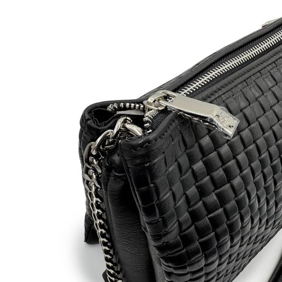 Сумка Renato Angi черная кожаная плетеная - фото 6, 3301117 RA NERO