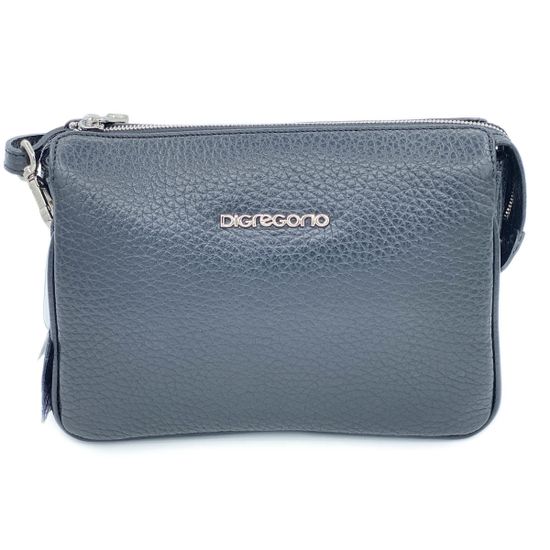 Клатч Di Gregorio черный кожаный - фото 3, 