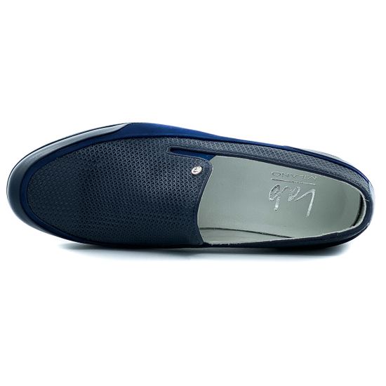 Слипоны мужские Lab Milano черно-синие - фото 5, A42605-2 LAB