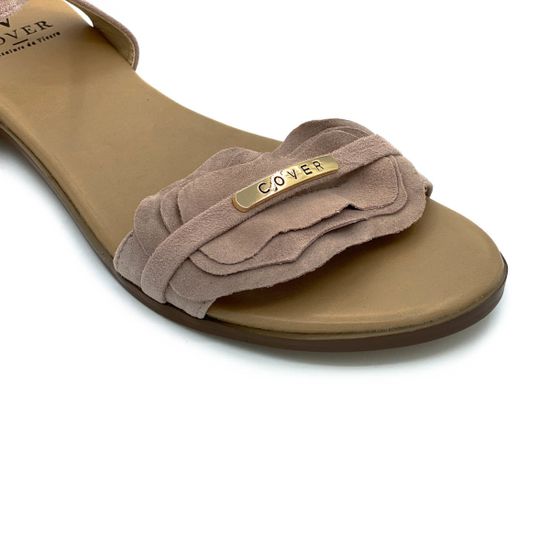 Босоножки Cover замшевые пудра - фото 5, 