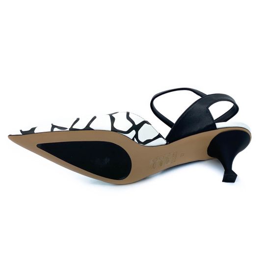 Туфли Tiffi черно-белые из ламинированной кожи - фото 4, 