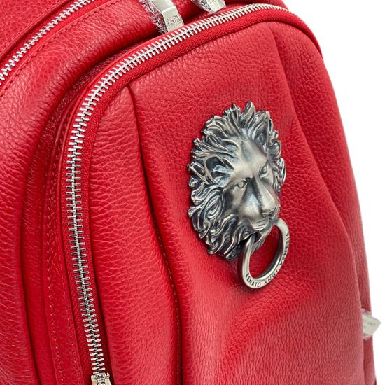 Рюкзак Renato Angi красный кожаный - фото 4, 