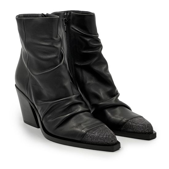 Ботинки казаки FRU.IT черные кожаные демисезонные - фото 8, 8852 FR