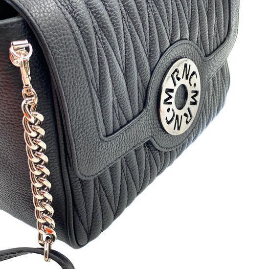 Сумка Marina Creazioni черная кожаная - фото 4, 