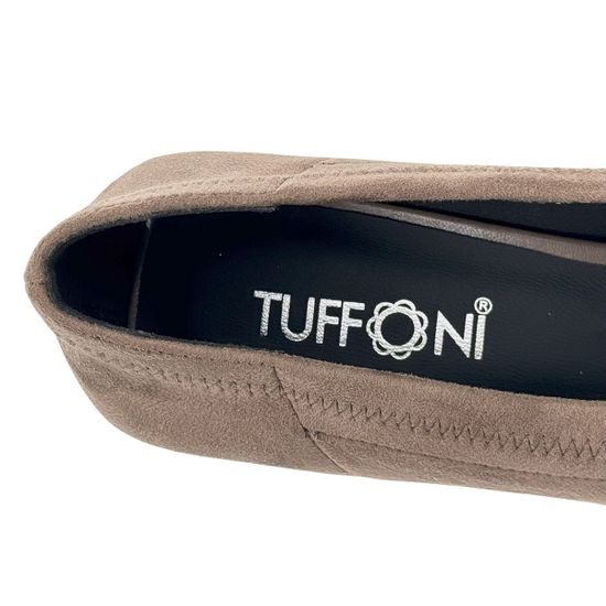 Туфли TUFFONI бежевые замшевые стрейч - фото 7, 1425010TVL TUF BEIGE