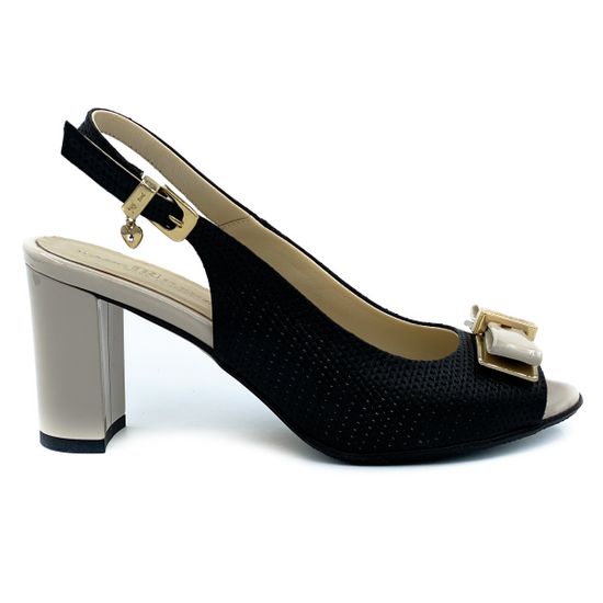 Босоножки Ilasio Renzoni черно-белые - фото 1, 