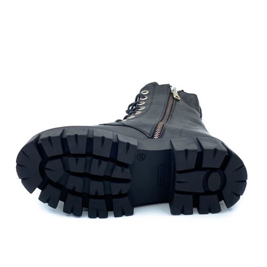 Ботинки Mimmu черные кожаные демисезонные - фото 4, M405M1 MIM NAP NERO