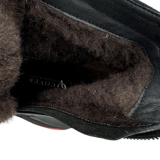 Ботинки Cover черные замшевые МЕХ 2025 - фото 7, 1515-3 COV 2025