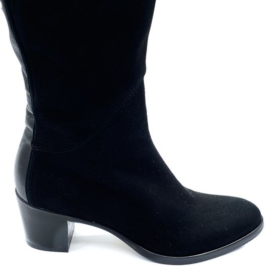 Сапоги Le Pepe черные замшевые демисезонные - фото 6, 