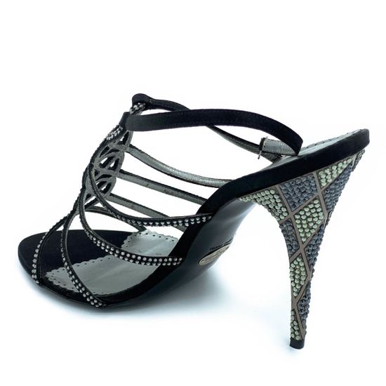 Босоножки Gerardino di Maggio черные кожаные - фото 3, 