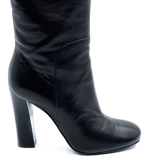 Сапоги Ninalilou черные кожаные демисезонные - фото 5, 222733 NL