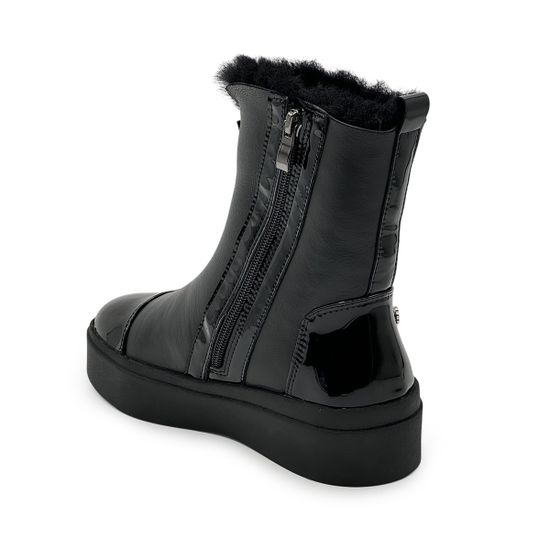 Ботинки высокие TUFFONI черные кожа/лак на меху - фото 3, 2424048PF TUF NERO