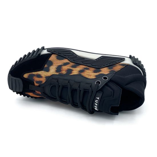 Кроссовки Tuffoni кожа/замша черные/леопард - фото 5, 