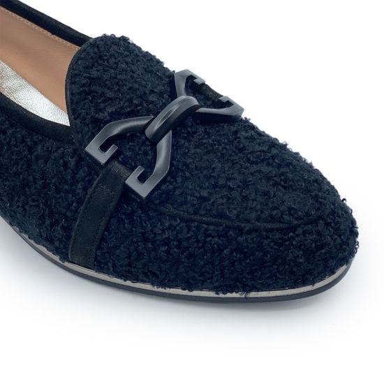 Лоферы Ilasio Renzoni черные текстильные - фото 6, 5271 IR NERO