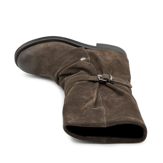 Полусапоги MIMMU коричневые замшевые демисезонные - фото 5, M482M21 MIM CASTAGNO