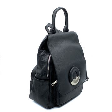 Рюкзак Di Gregorio черный кожаный - фото 2, 818 DG NERO