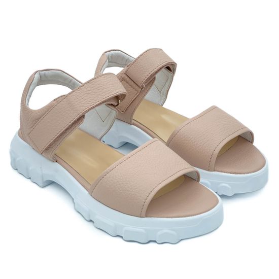 Босоножки Cover бежевые кожаные - фото 7, 9051-3 COV