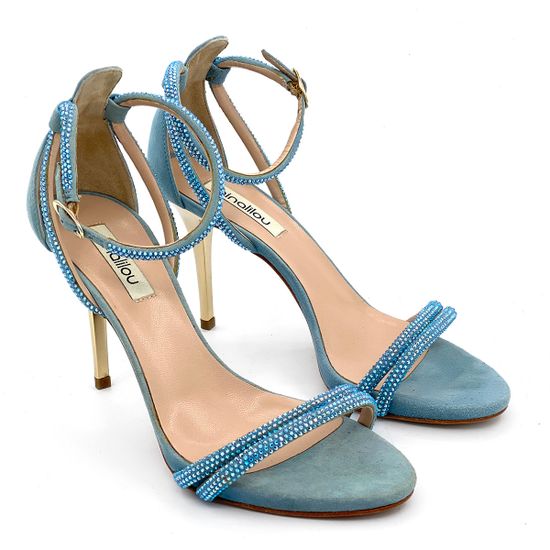 Босоножки Nina Lilou замшевые голубые - фото 7, 251057F8 NL BLU