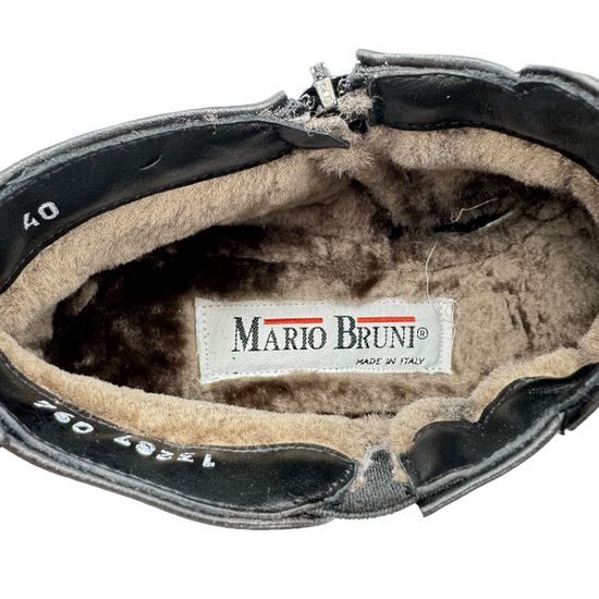 Ботинки Mario Bruni черные кожаные на меху - фото 7, 13287 MB NERO